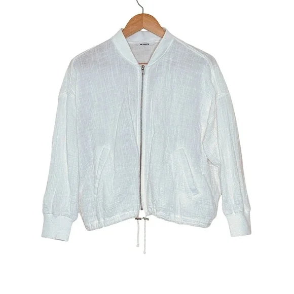 BB Dakota Womens Fast Lane Bomber Jacket Sz Small Gauze Lightweight Full Zip - Picture 1 of 12